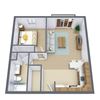 Twin Parks Apartments | One Bedroom | Plan 11A Twin Parks Apartments | One Bedroom | Plan 11A